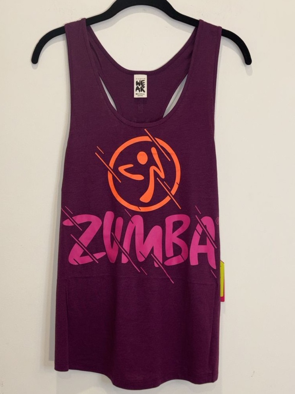 Zumba Hyped Up Instructor Loose Tank Violet Vibes Purple Size Medium